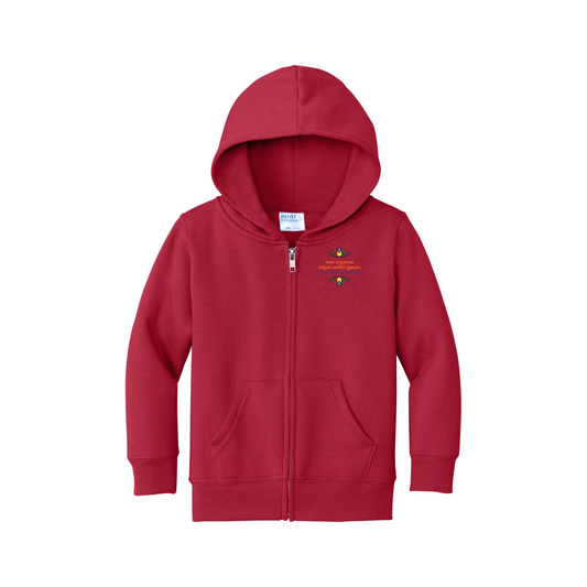 Port & Company® Toddler Core Fleece Full-Zip Hooded Sweatshirt - CAR78TZH