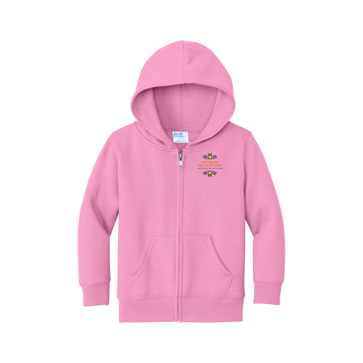 Port & Company® Toddler Core Fleece Full-Zip Hooded Sweatshirt - CAR78TZH